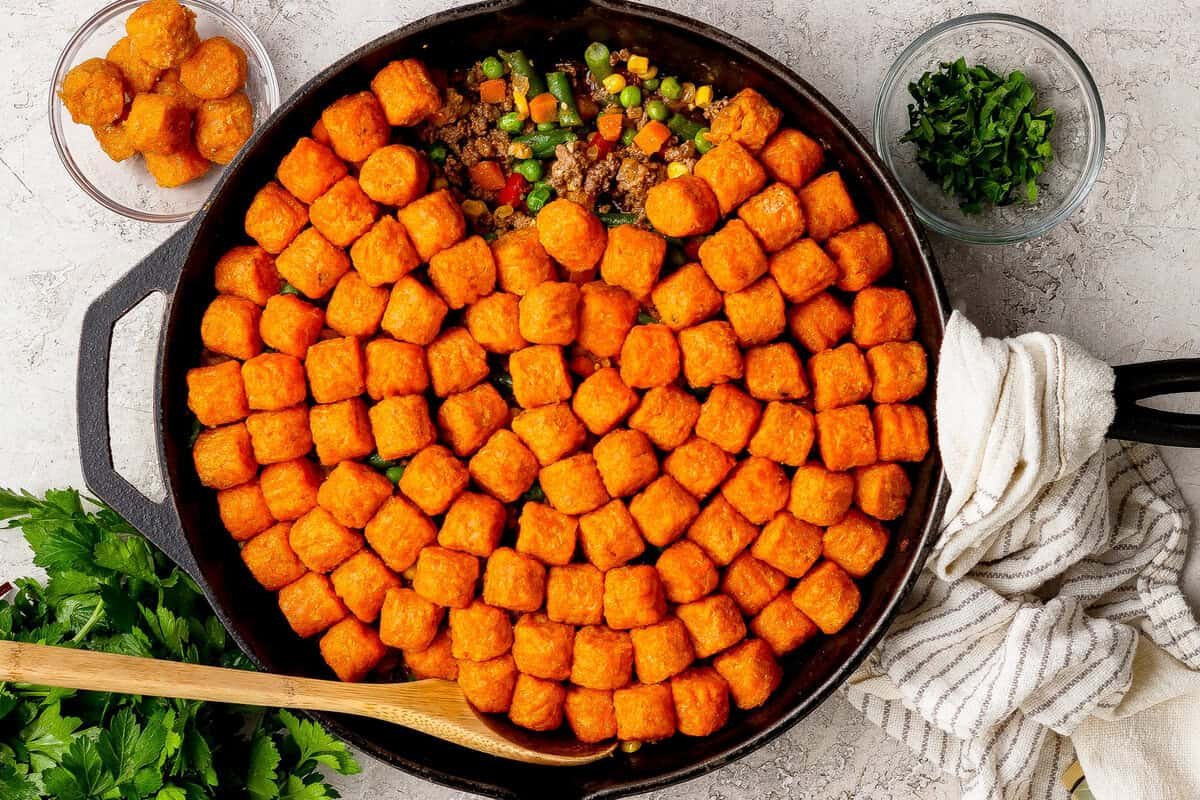 Sweet Potato Tater Tot Casserole